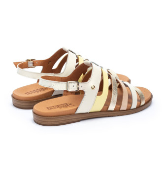 Pikolinos Off-white Formentera Leather Sandals