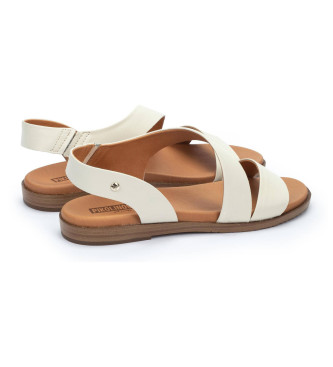 Pikolinos Off-white Formentera Leather Sandals