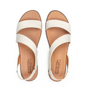 Pikolinos Off-white Formentera Leather Sandals