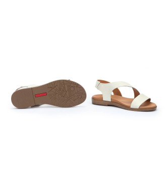 Pikolinos Off-white Formentera Leather Sandals