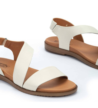 Pikolinos Off-white Formentera Leather Sandals