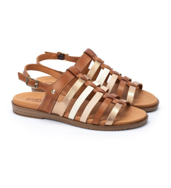 Pikolinos Brown Formentera Leather Sandals