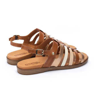 Pikolinos Brown Formentera Leather Sandals