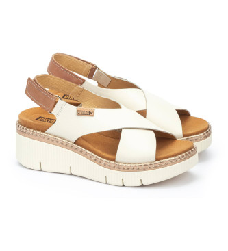 Pikolinos Leather Sandals Gomer off-white