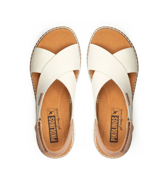 Pikolinos Leather Sandals Gomer off-white