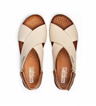 Pikolinos Mahon beige sandaler i lder