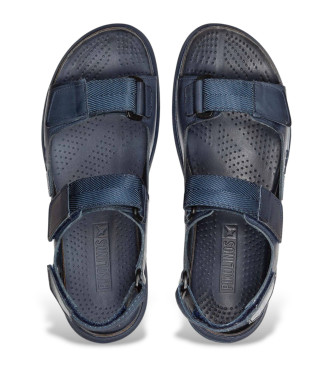 Pikolinos Navy Nijar Leather Sandals