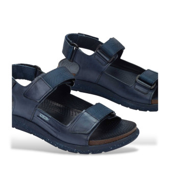 Pikolinos Navy Nijar Leather Sandals