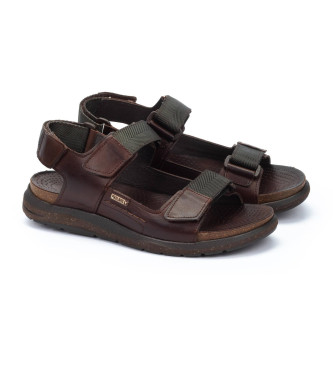 Pikolinos Brown leather sandals Nijar