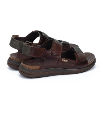 Pikolinos Braune Ledersandalen Nijar