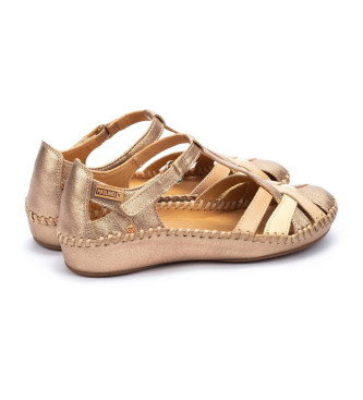 Pikolinos P. Vallarta gold leather sandals