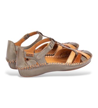 Pikolinos Sand�lias de couro P.Vallarta verde acinzentado