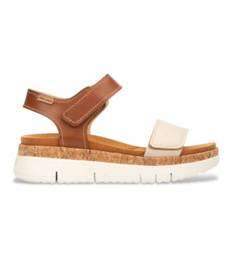 Pikolinos Palma bruin leren sandalen