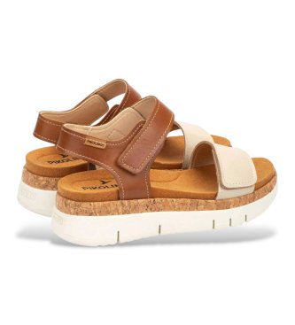Pikolinos Palma bruin leren sandalen
