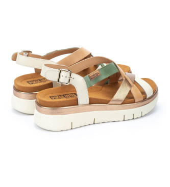 Pikolinos Sandales en cuir Palma multicolore -Poids 4,5cm de haut