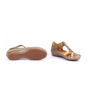 Pikolinos Sand�lias de couro P.Vallarta verde acinzentado