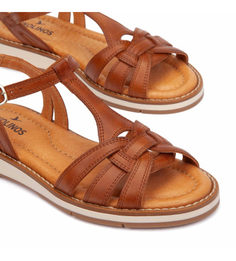 Pikolinos Sand�lias de couro Roquetas castanhas