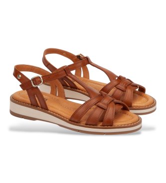 Pikolinos Sand�lias de couro Roquetas castanhas