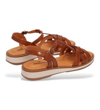 Pikolinos Sand�lias de couro Roquetas castanhas