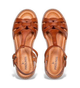 Pikolinos Sand�lias de couro Roquetas castanhas