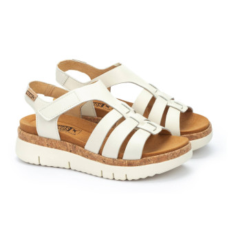 Pikolinos Sandales en cuir Salma blanc cass