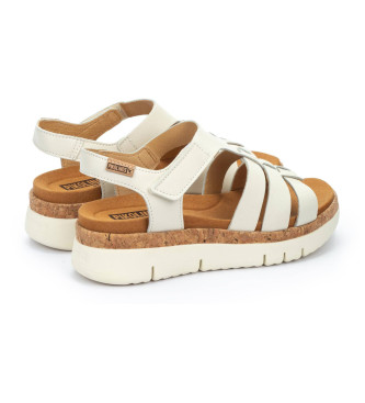 Pikolinos Salma lder-sandaler off-white