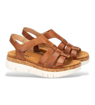 Pikolinos Bruine Salma Leren Sandalen