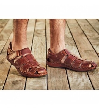 Pikolinos Lder sandaler Tarifa brun