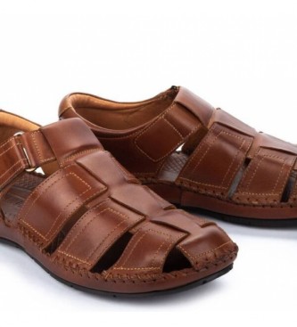 Pikolinos Brown leather sandals Tarifa