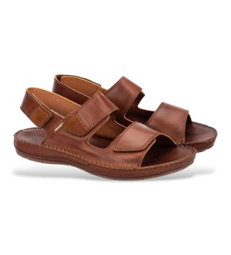 Pikolinos Leather sandals Tarifa brown