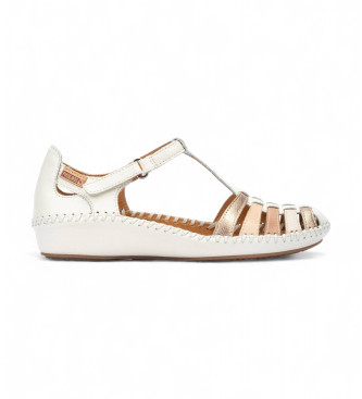 Pikolinos Leather Sandals Vallarta white