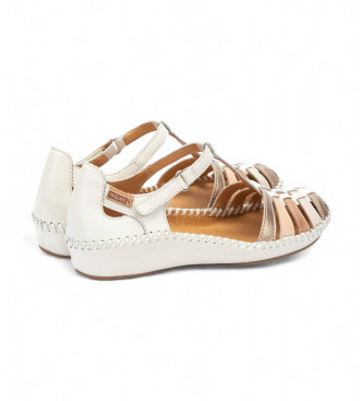 Pikolinos Leather Sandals Vallarta white