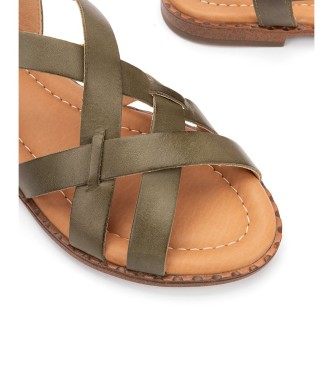 Pikolinos Sand�lias de couro Algar verde