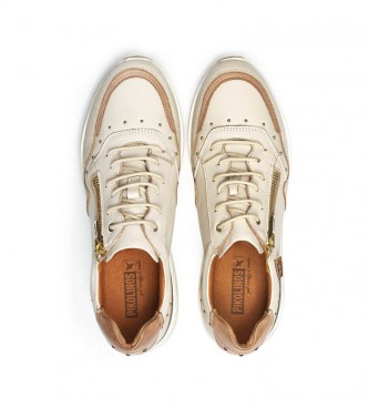 Pikolinos Sella pink beige leather sneakers