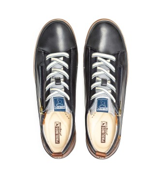 Pikolinos Vigo navy leather trainers