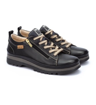 Pikolinos Vigo black leather trainers