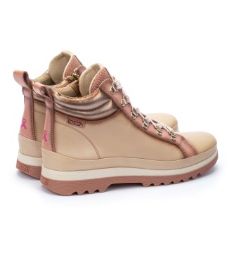 Pikolinos Vigo beige leather ankle boots