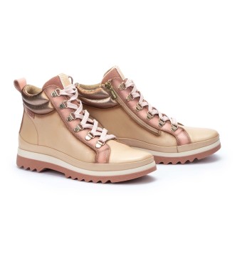 Pikolinos Vigo beige leather ankle boots