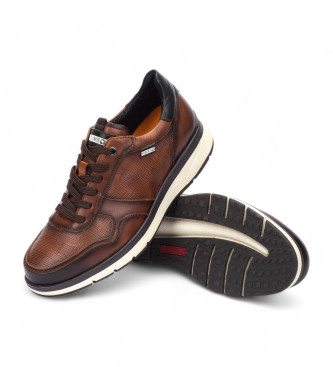 Pikolinos Zapatillas de piel Cordoba marrn
