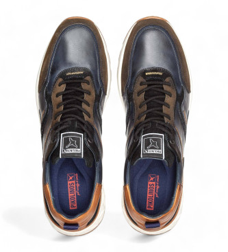 Pikolinos Aranda navy leather trainers