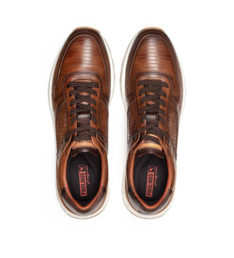 Pikolinos Aranda brown leather trainers