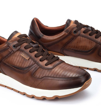 Pikolinos Aranda brown leather trainers