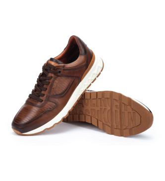 Pikolinos Aranda brown leather trainers