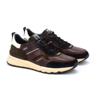 Pikolinos Aranda brown leather trainers