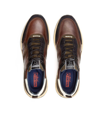 Pikolinos Aranda brown leather trainers