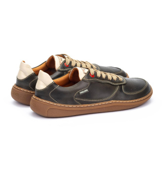 Pikolinos Chinelos de couro verde-escuro Aranjuez