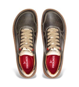 Pikolinos Chinelos de couro verde-escuro Aranjuez