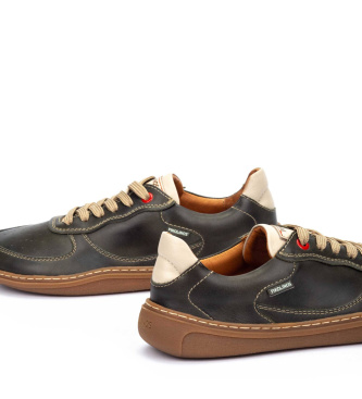 Pikolinos Chinelos de couro verde-escuro Aranjuez