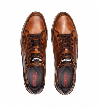 Pikolinos Cambil brown leather trainers