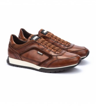 Pikolinos Cambil brown leather trainers